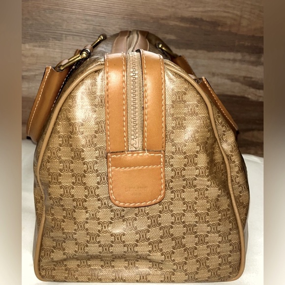 Celine Authentic Vintage Macadam Boston PVC Leather Bag - Picture 3 of 10